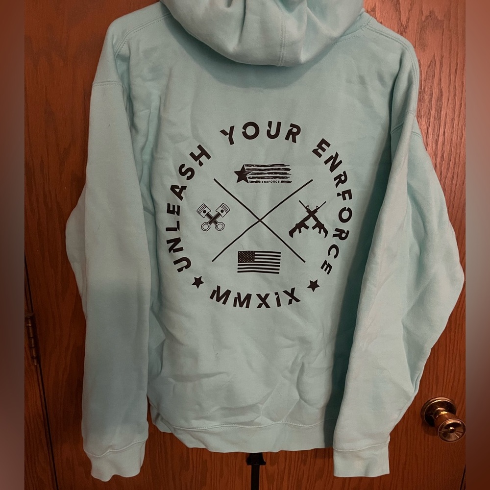 Enrforce Men's Medium Light Blue Hoodie